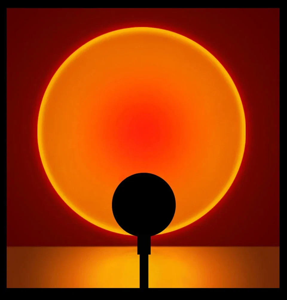 HOMEFISH USB Sunset Projector Lamp Night Light for Bedroom Living Room Wall Photography Party Mood Lighting Decoration